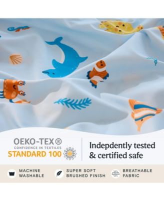 4 PC Full Sheet Set Soft Microfiber, Wrinkle-Free, Machine Washable, Toddler Bedding for Girls, Boys, Teens