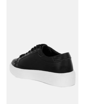 Womens Strider Studs Embellished Chunky Sneakers