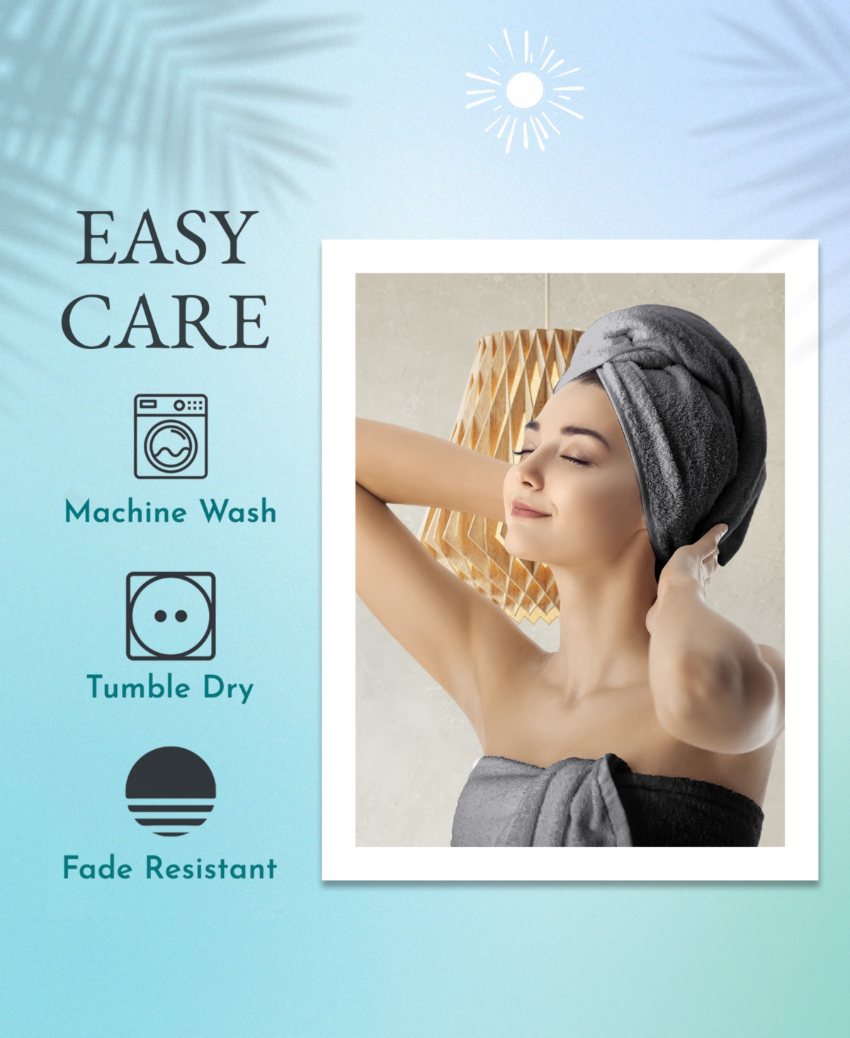 6-Piece Bath Towel Set, Soft 100% Cotton by California Design Den