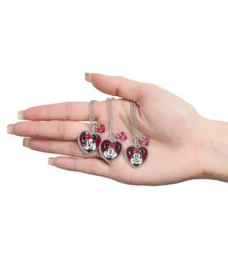 Mickey & Minnie Mouse Heart Necklace Set of 3