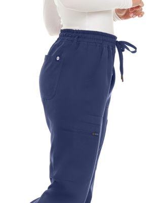 Women's Seven Pocket Cargo Scrub Pants Joggers with 4-Way Stretch