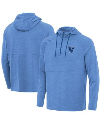 Antigua - Men's Heather Powder Blue Villanova Wildcats Spikes Quarter-Zip Hoodie