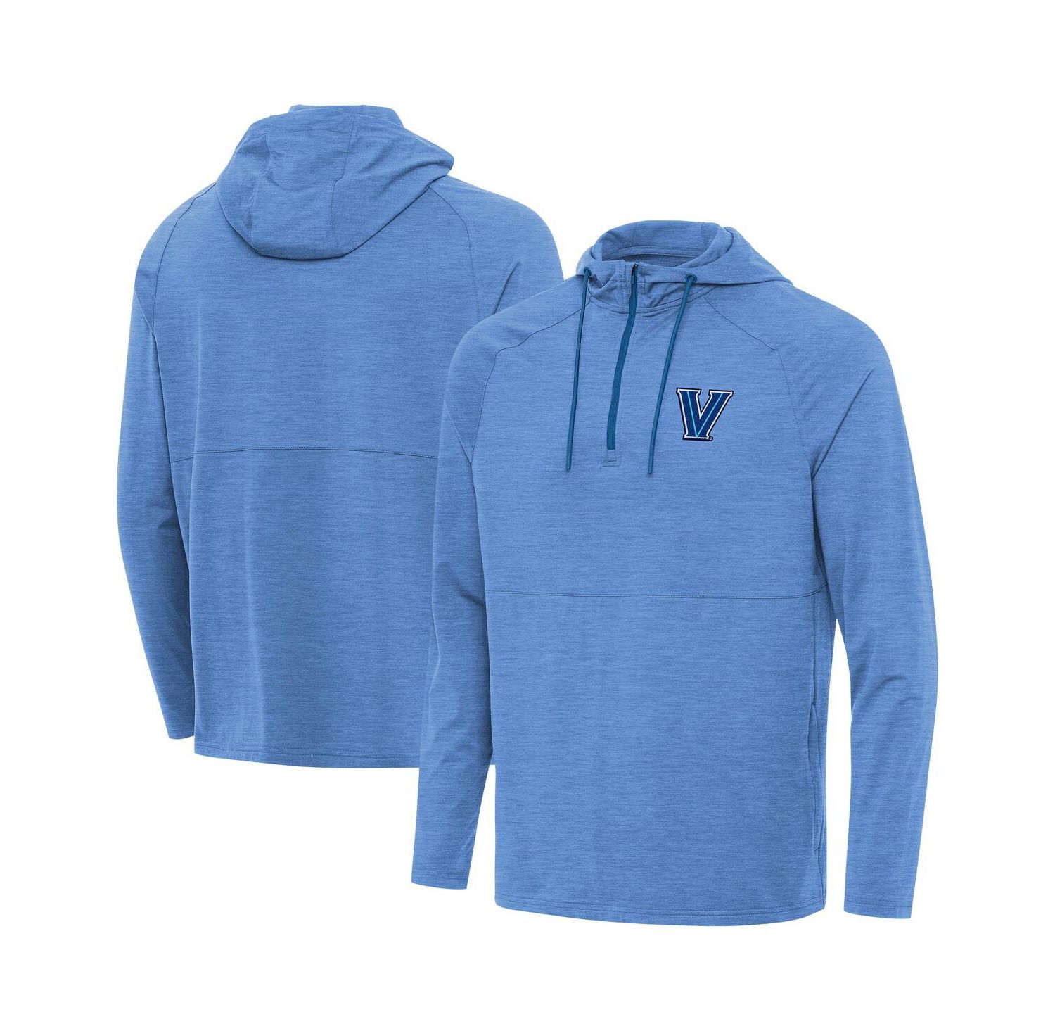 Men's Heather Powder Blue Villanova Wildcats Spikes Quarter-Zip Hoodie