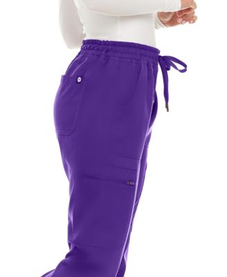 Women's Seven Pocket Cargo Scrub Pants Joggers with 4-Way Stretch