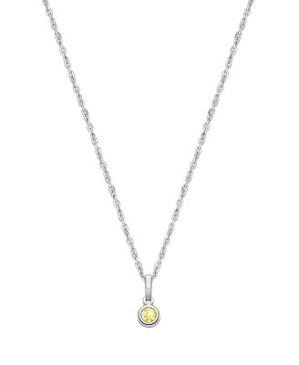 Girls Children's Sterling Silver tB Birthstone 12-14" Necklace