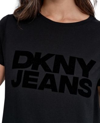 Women's Flocked Logo Crewneck T-Shirt