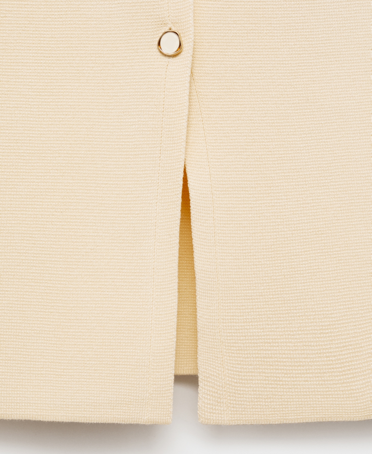 Mango Matilda Knit Vest In Ecru