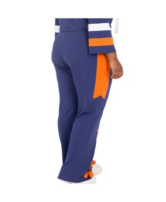 Plus Size Side Stripe Lace Up Hem Pants