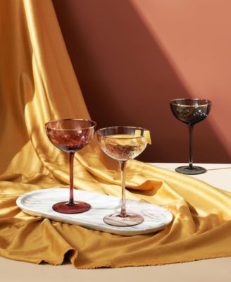 Vintage Art Deco Coupe Glasses, Set of 6