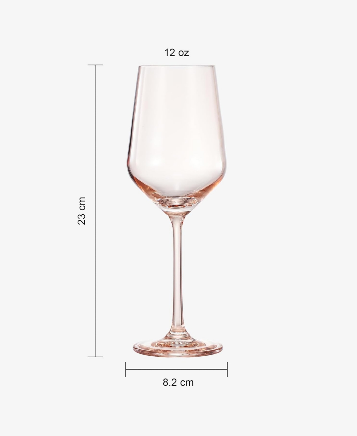 The Wine Savant Contemporary Wine Glasses, Set Of 2 In Light Pink