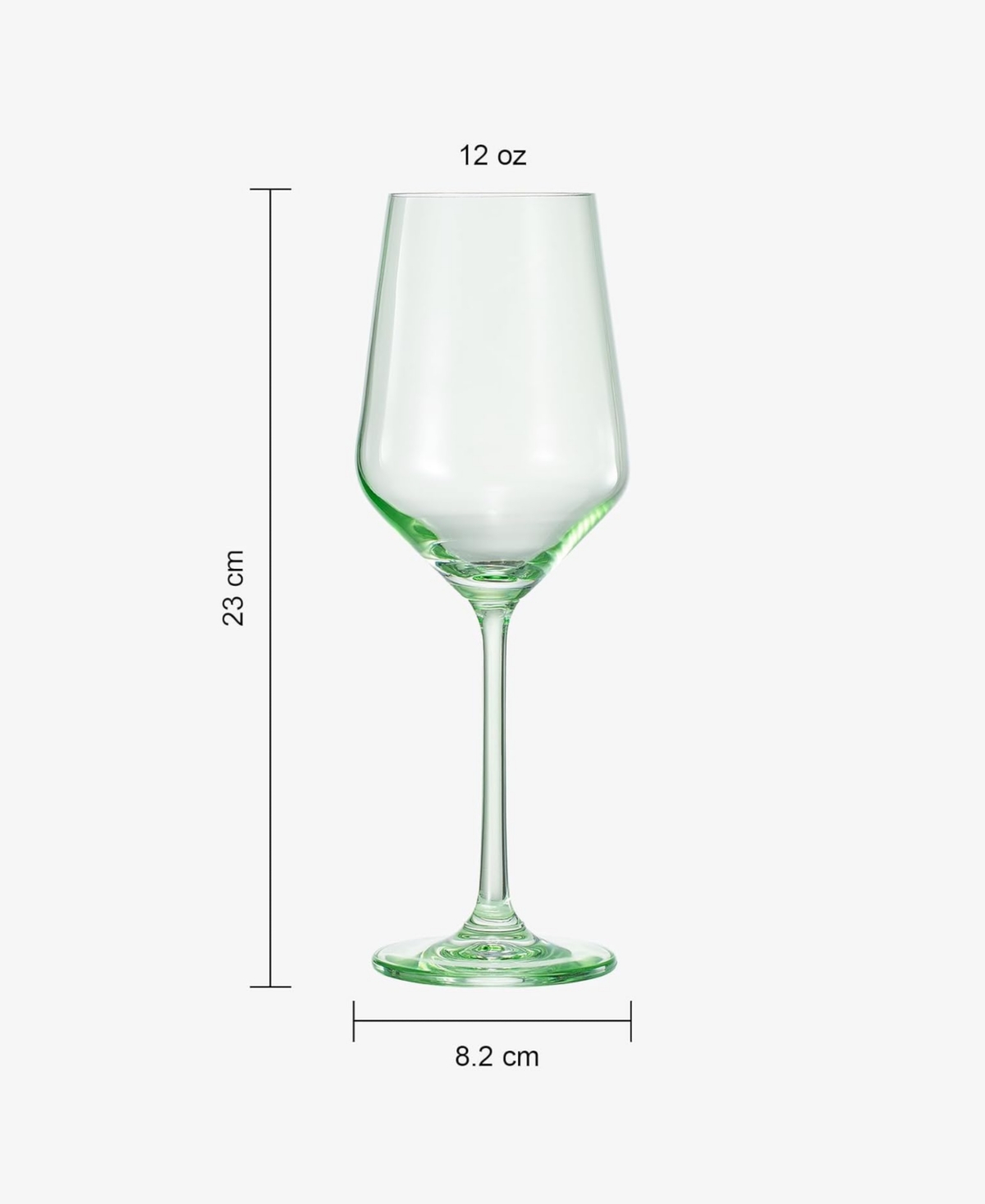 The Wine Savant Contemporary Wine Glasses, Set Of 2 In Verdelight Green