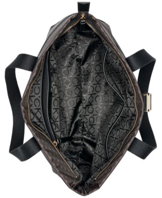 Elora Nylon Mini Signature Top Zipper Tote Bag