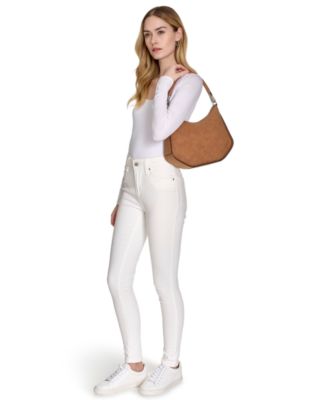 Winny Faux Suede Convertible Shoulder Bag