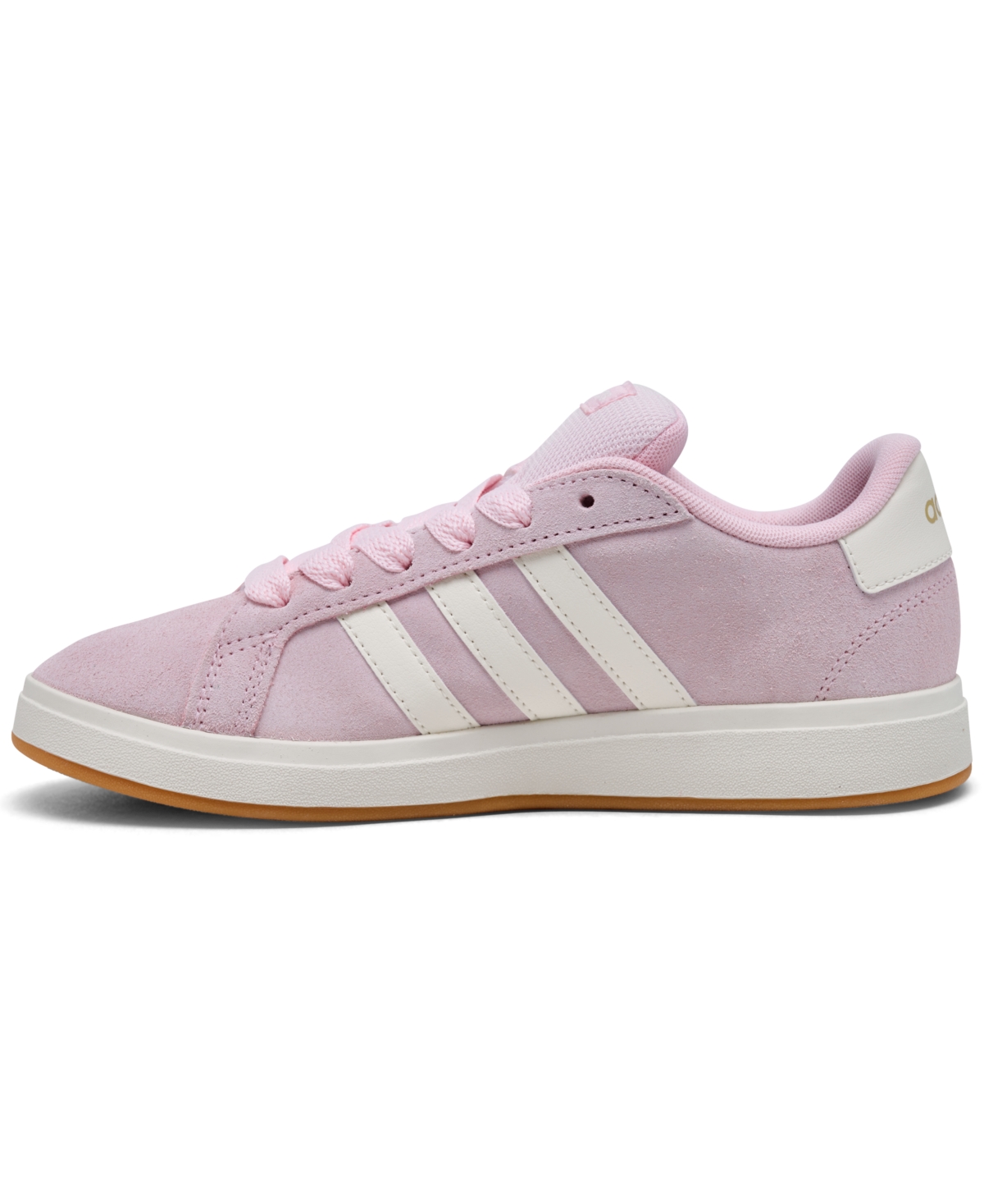 Adidas Originals Big Girls Grand Court 00s Casual Sneakers From Finish Line In Pink,white