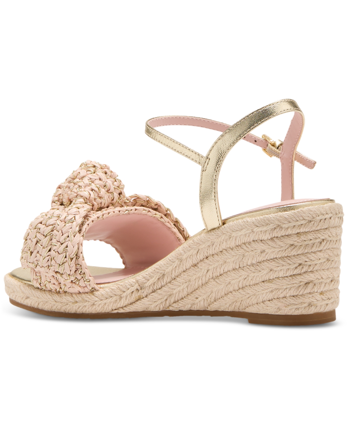 KATE SPADE WOMEN'S LEANDRA RAFFIA ESPADRILLE WEDGE SANDALS 
