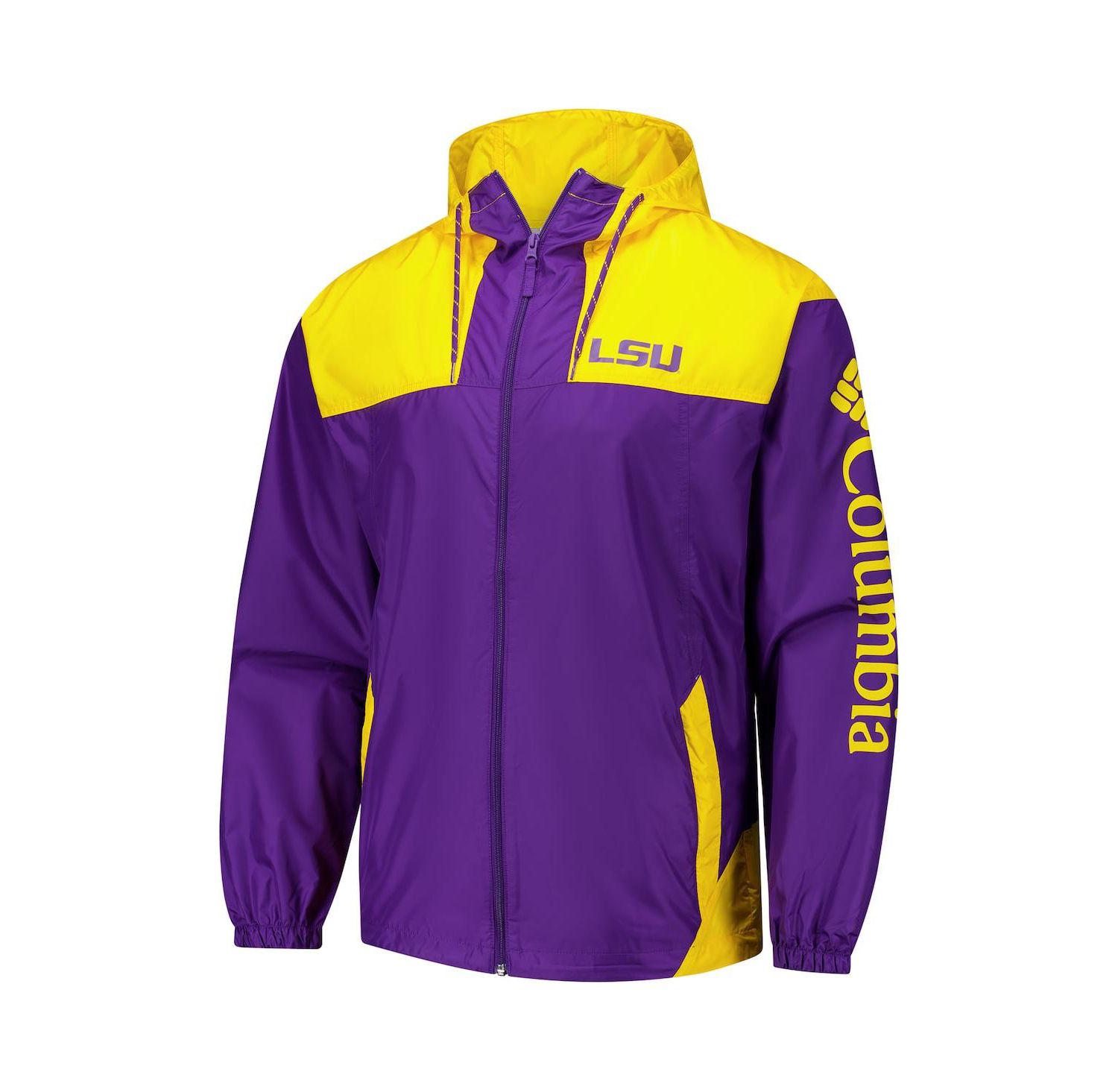 Men's Purple LSU Tigers Flash Challenger II Omni-Shade Full-Zip Windbreaker Jacket