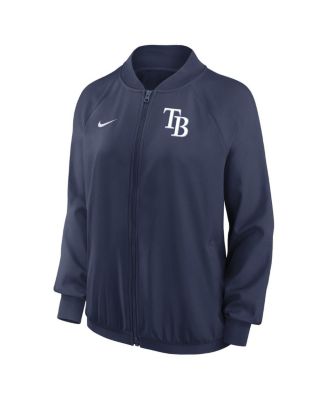 Women's Navy Tampa Bay Rays Authentic Collection Team Raglan Performance Full-Zip Jacket