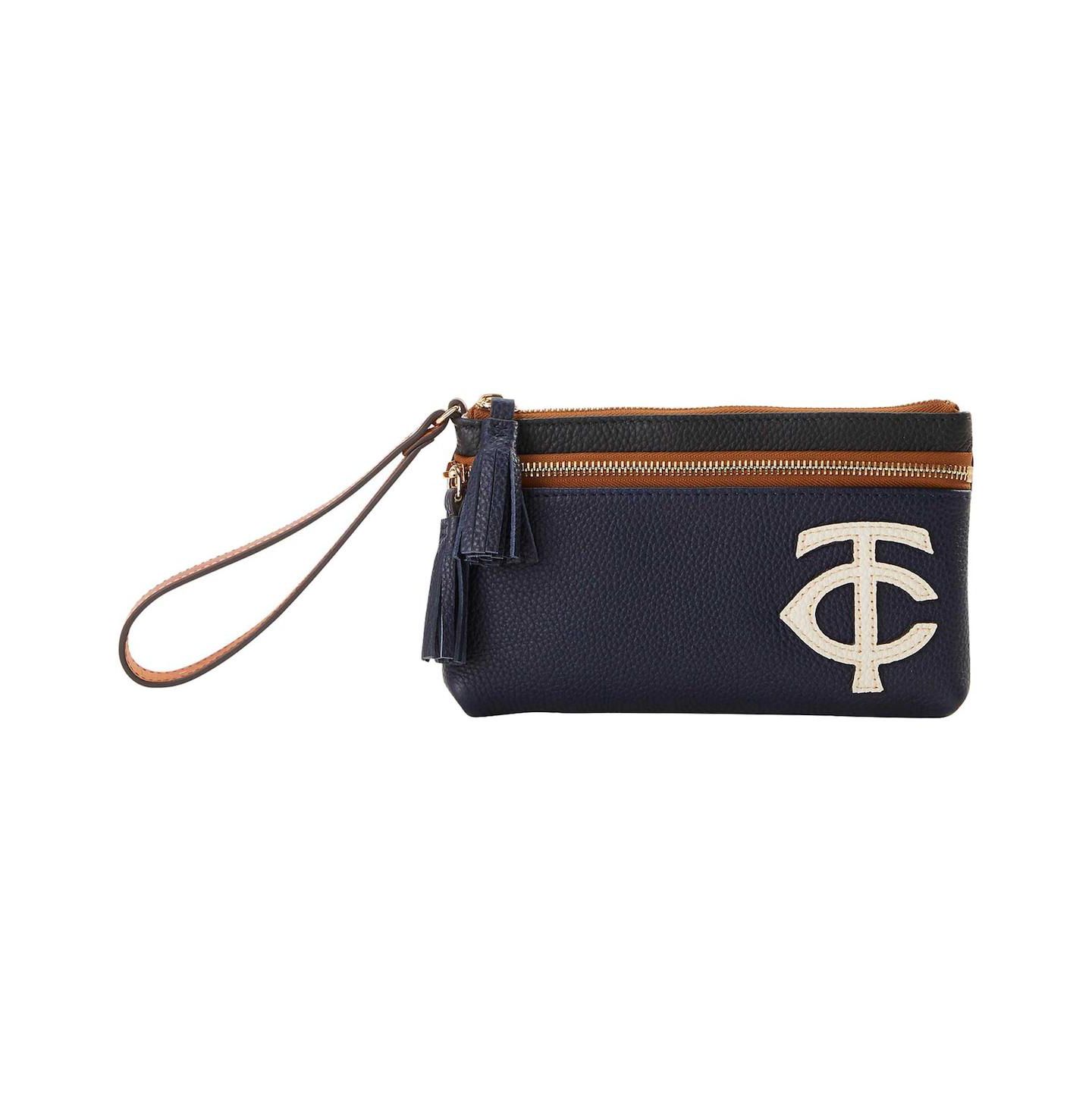 Женская сумка Dooney & Bourke Minnesota Twins Infield Double-Zip Wristlet — фото 4