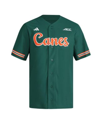 Men's Green Miami Hurricanes Reversible Retro Full-Button Baseball Jersey