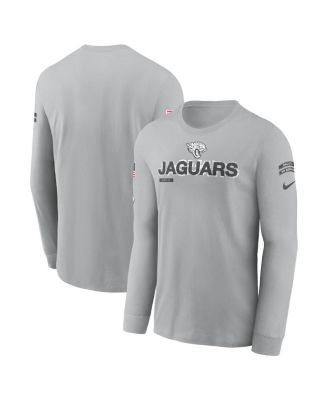 Nike - Men's Gray Jacksonville Jaguars 2024 Salute To Service Long Sleeve T-Shirt