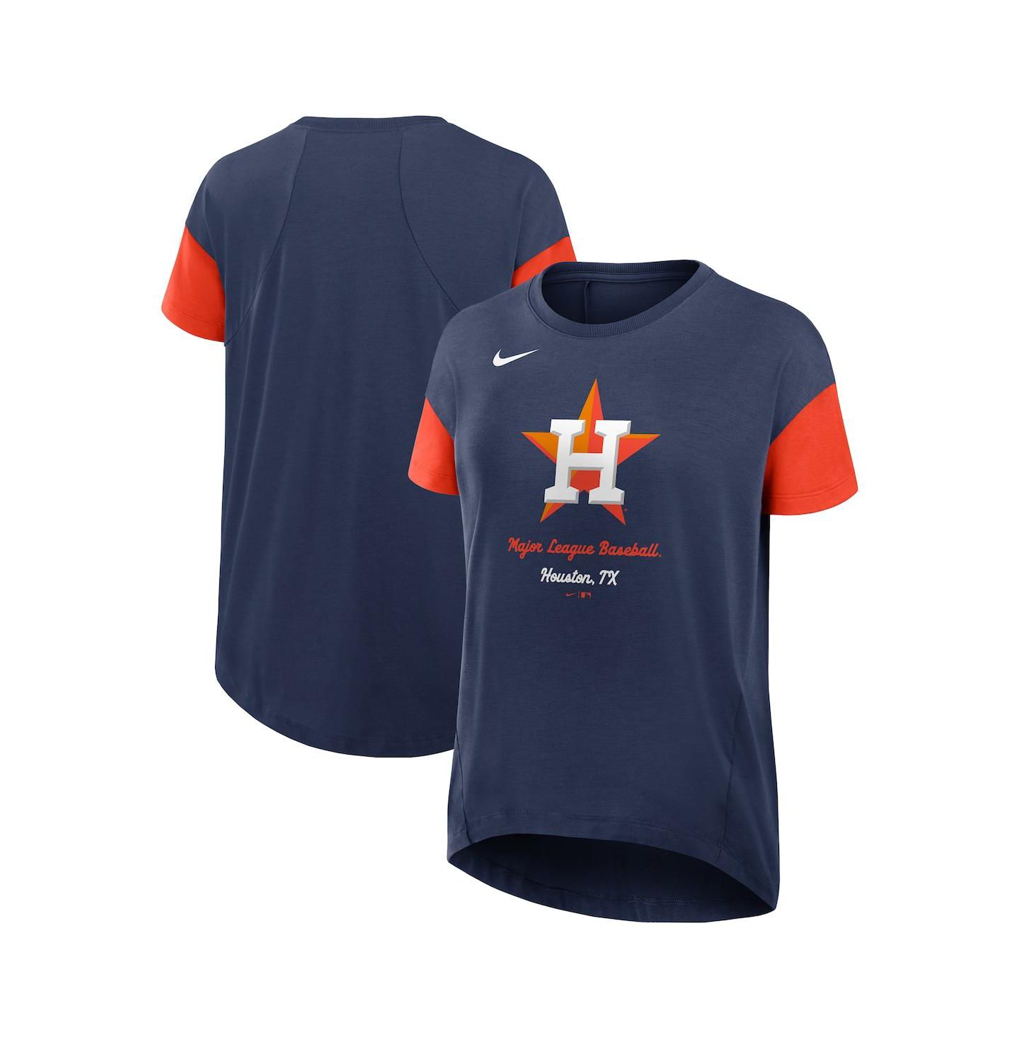 Женская футболка Nike Navy Houston Astros Flowy Fashion — фото 1