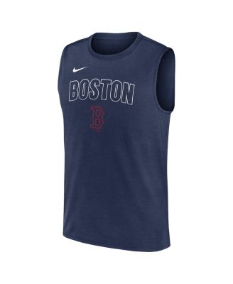 Men's Navy Boston Red Sox Knockout Performance Muscle Tank Top