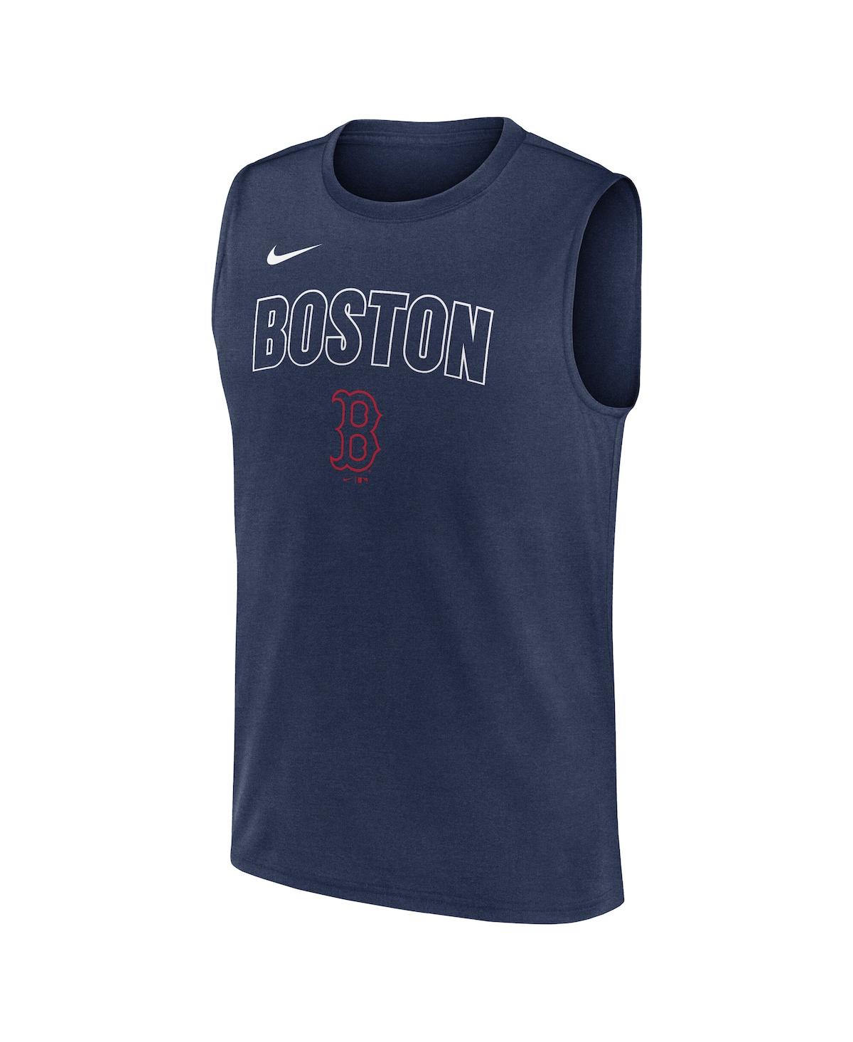 Nike Men's Navy Boston Red Sox Knockout Performance Muscle Tank Top In Navy