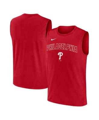 Nike - Men's Red Philadelphia Phillies Knockout Performance Muscle Tank Top