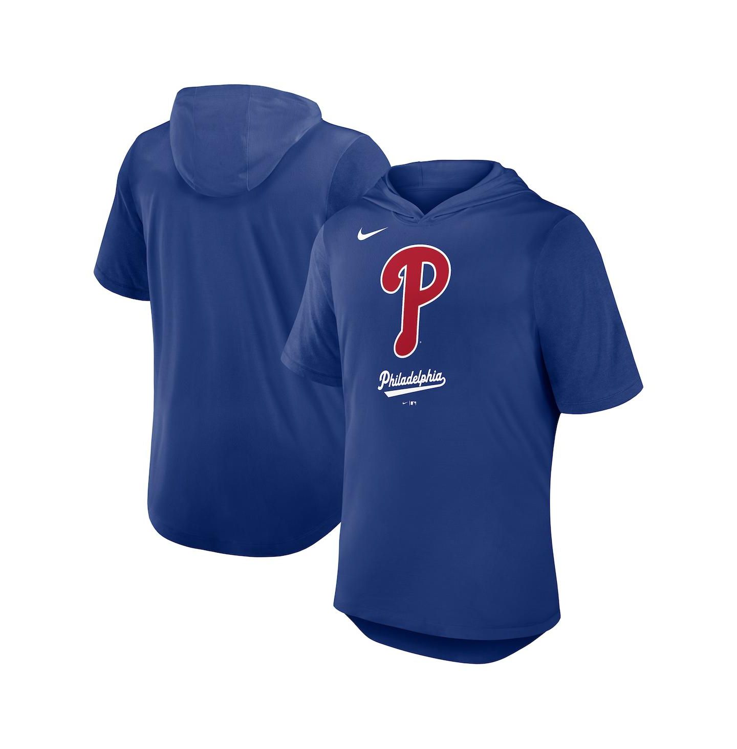 Мужское худи Nike Royal Philadelphia Phillies Tri-Blend Performance T-Shirt — фото 1