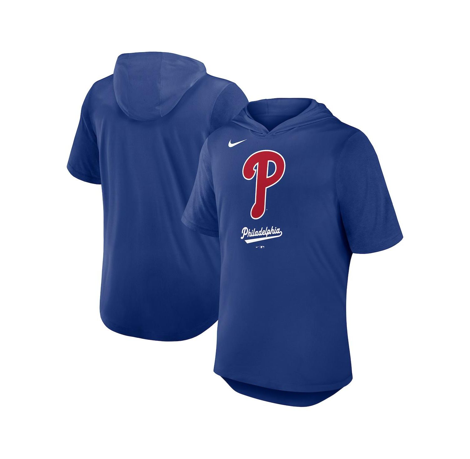 Men's Royal Philadelphia Phillies Tri-Blend Performance Hoodie T-Shirt