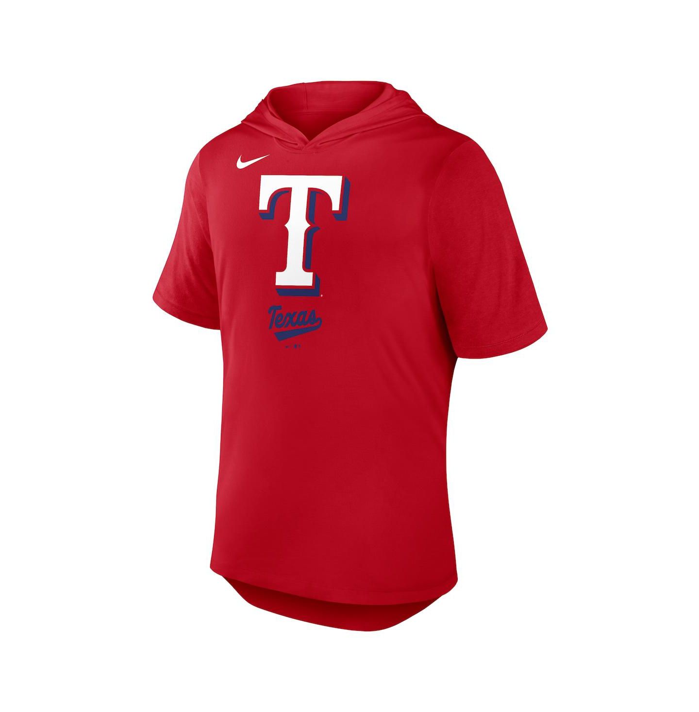 Мужское худи Nike Red Texas Rangers Tri-Blend Performance T-Shirt — фото 2