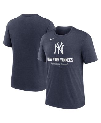 Nike - Men's Heather Navy New York Yankees Logo Tri-Blend T-shirt