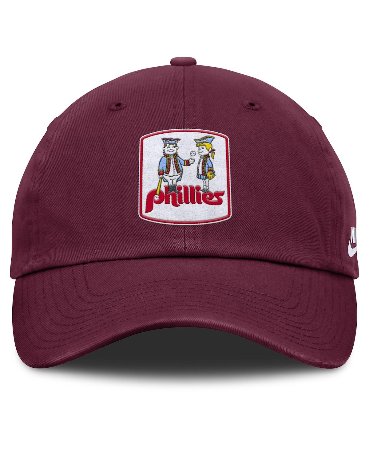 Nike Women's Burgundy Philadelphia Phillies Club Adjustable Hat In Burgundy