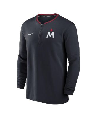 Men's Navy Minnesota Twins Authentic Collection Performance Half-Zip Top