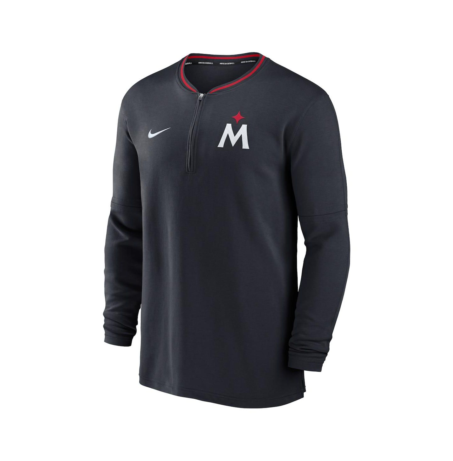 Мужской топ Nike Navy Minnesota Twins Authentic Collection Performance Half-Zip Top — фото 2