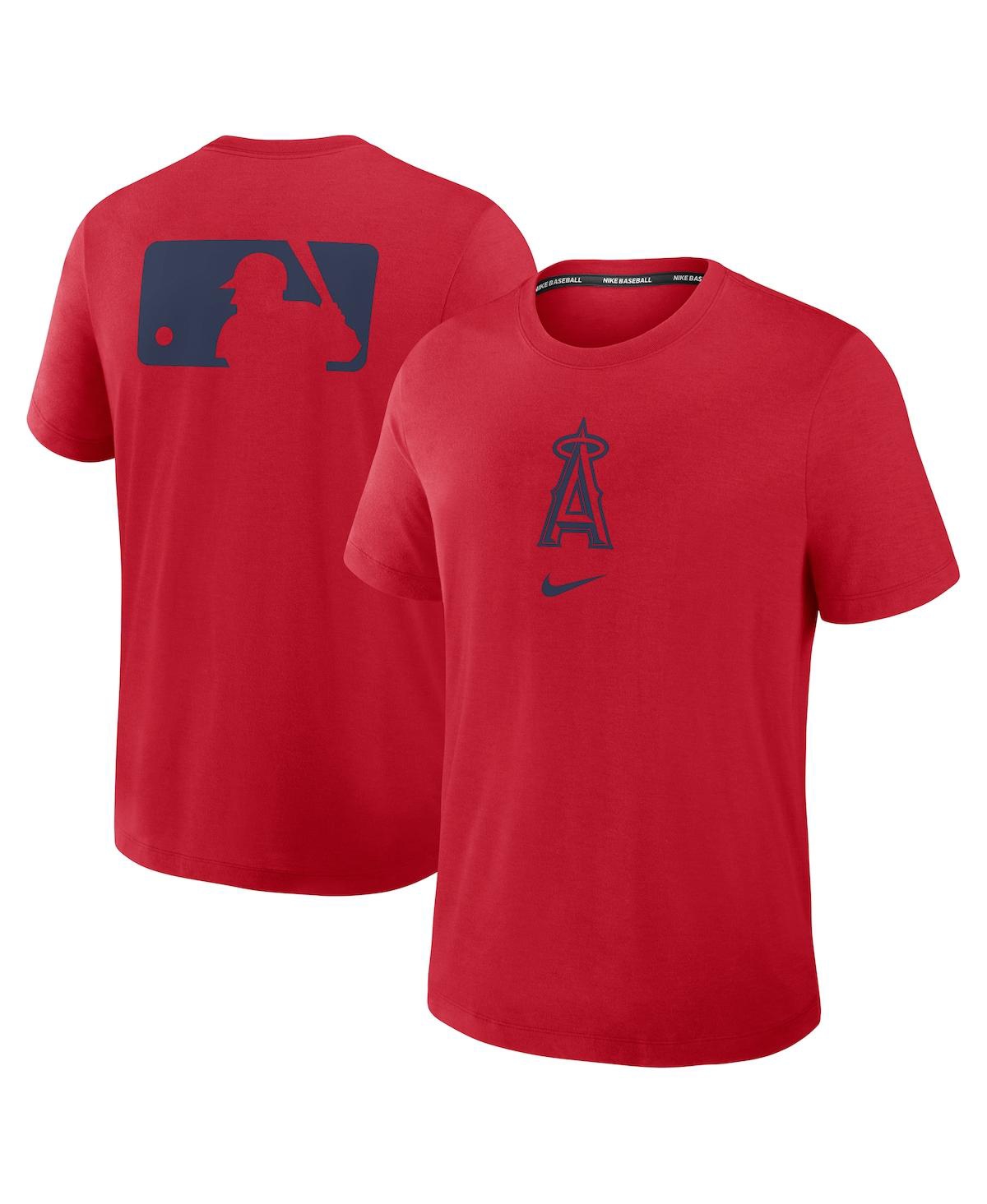 Nike Men's Red Los Angeles Angels Authentic Collection Early Work Tri-blend Performance T-shirt In Red