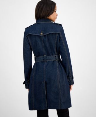 Women's Double-Breasted Denim Trench Coat