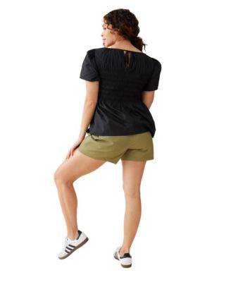 Maternity Ingrid + Isabel Gwen Smocked Woven Top