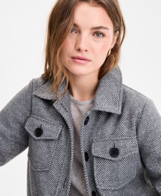 Women's Collared Button-Front Jacket