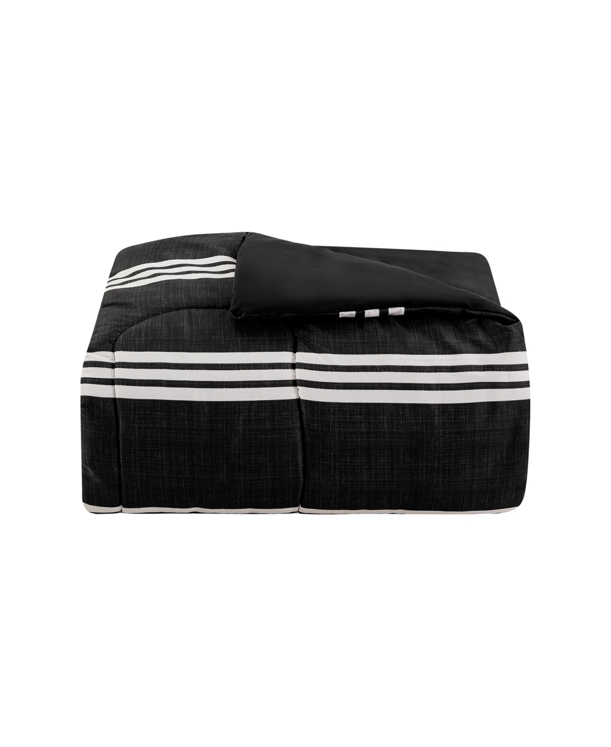 Sunham Aiden Striped 8-pc. Comforter Sets, Exclusively At Macy's In Black,white