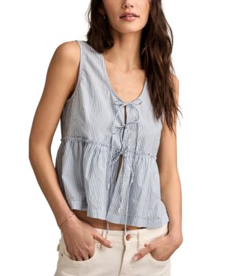 Lucky Brand - Women's Cotton Babydoll Flyaway Tank Top