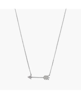 Sterling Silver Chevron Arrow Pendant Necklace