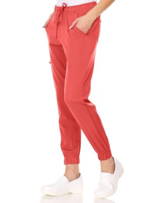 Plus Size Leah 5-Pocket Stretch Cargo Jogger Scrub Pants Yellow 3X Large