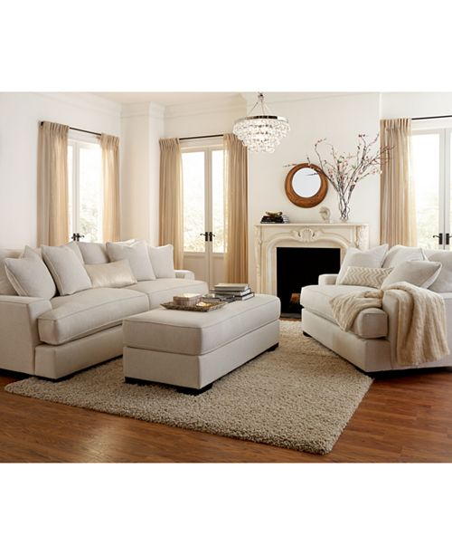 furniture ainsley fabric sofa living room collection, created for