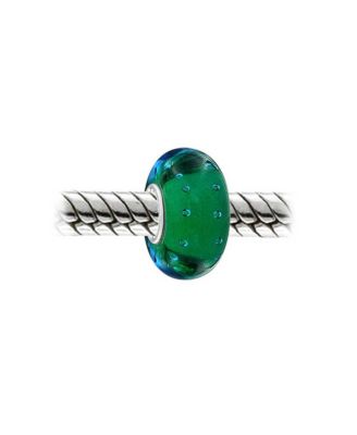 Murano Glass Charm Bead Sterling Silver Core Green Pink Blue Aqua Red Ocean Spacer