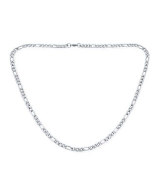 Flat Figaro Link 5MM Necklace & Bracelet Set Black Gold Tone Stainless Steel