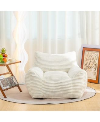Oversized Bean Bag Chair for Adults with Armrests, Corduroy Sofa Seat for Living Room, Bedroom or Dorm