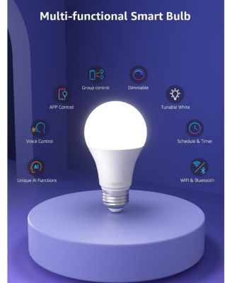 AI Smart LED Light Bulbs with App Control, Music Sync, WiFi & Bluetooth – Light Bulbs