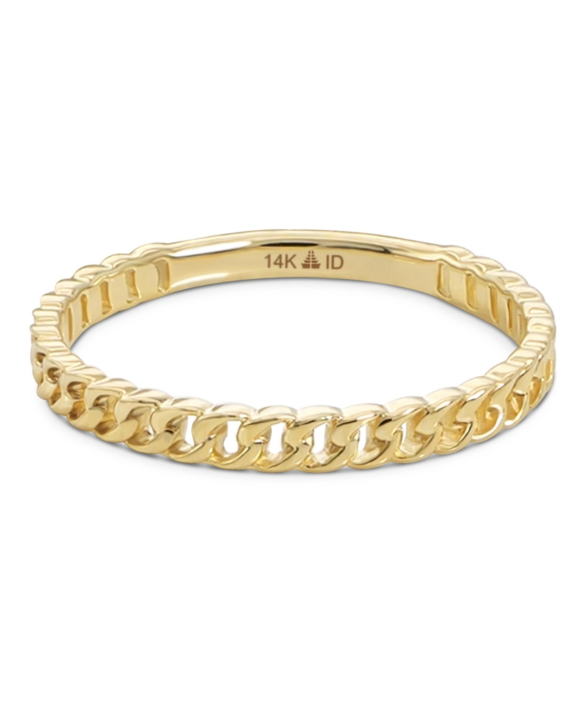 Cuban Link Ring in 14K Gold, Size 9, approx. 1.5 grams. - Gold