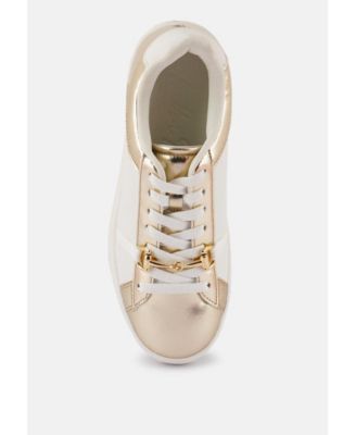 Women Nemo Contrasting Metallic Faux Leather Sneakers